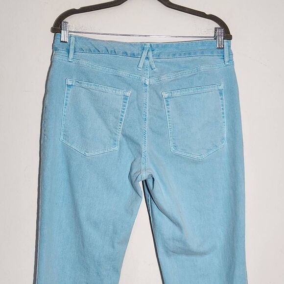 Good American Blue Straight Leg Ankle Jeans Size 12 Light Blue Denim - Picture 4 of 9